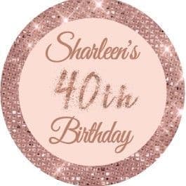 Rose Sparkle & Pink Any Age Sticker