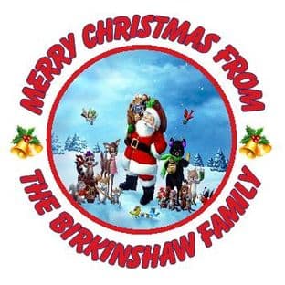 Santa and Animal Friends Stickers