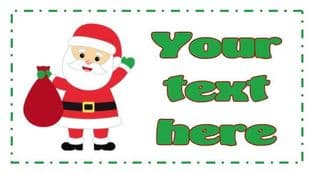 Santa Rectangle Christmas Sticker
