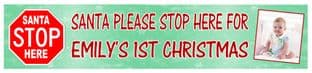 Santa Stop Here Photo Banner Design 2