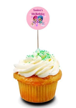 Shimmer and Shine Cupcake Picks/Toppers