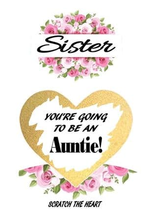 Sister pregnancy reveal card