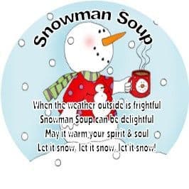 Snowman Soup Stickers