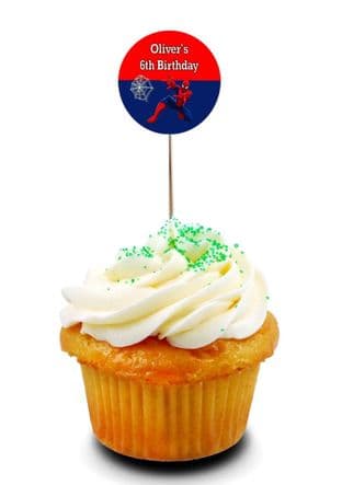 Spider-man Cupcake Picks/Toppers