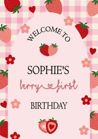 Strawberry themed Any Occasion Welcome