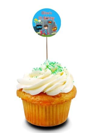 Superhero Cupcake Picks/Toppers