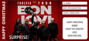 Suprise Bon Jovi Gift Ticket