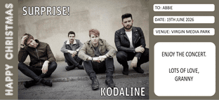 Suprise Kodaline Gift Ticket