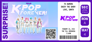 Suprise KPop Forever Tribute Show Ticket Gift Design 2