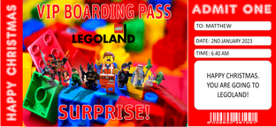 Suprise Legoland Ticket Gift