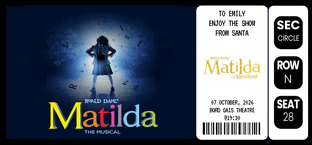 Suprise Matilda the Musical Gift Ticket Design 2
