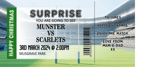 Suprise Rugby Match Ticket Gift