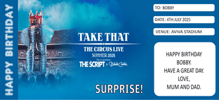 Suprise Take That Ticket Gift Blue