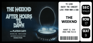 Suprise The Weeknd Ticket Gift Design 2