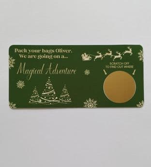 Suprise Trip Scratch Off Magical Adventure Ticket - GREEN