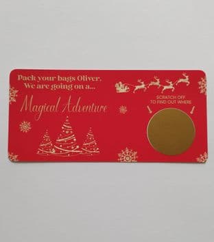 Suprise Trip Scratch Off Magical Adventure Ticket - RED