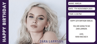 Suprise Zara Larrson Ticket Gift