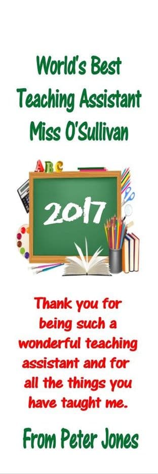 Teacher Blackboard Bookmark