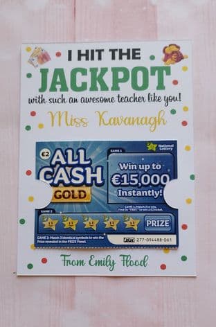 Teacher / Other Scratch Card Holder Design 2