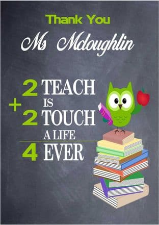 Thank You Teacher Card Design 12