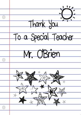 Thank You Teacher Card Design 8