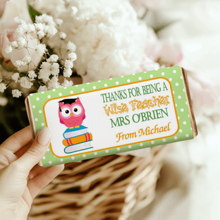 Thank You Teacher Chocolate Candy Bar Wrapper Design 2