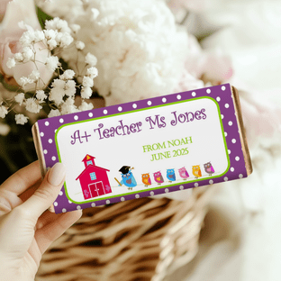 Thank You Teacher Chocolate Candy Bar Wrapper Design 3