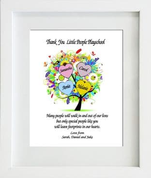 Thank You Teacher Pre-school/Playschool Tree Print