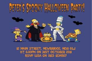 The Simpsons Halloween Invitation