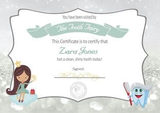Tooth Fairy Visit Certificate