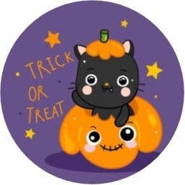 Trick or Treat Cat Cupcake Toppers