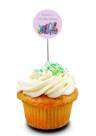 Trolls Cupcake Picks/Toppers