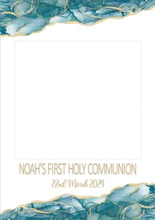 Turquoise & Gold Selfie Frame