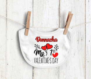 Valentine's Day Baby Bib 2