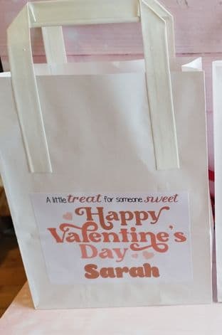 Valentine's Day Treat Bag with Personalised Name
