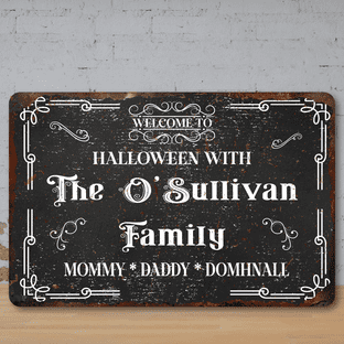 Welcome to Halloween at Name Sign