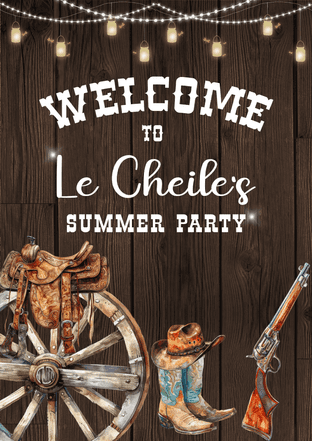 Western Theme Any Occasion Welcome