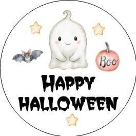 White Ghosts Halloween Sticker