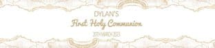 White & Gold Communion Bottle Label Wrapper