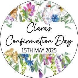 Wild Flowers Border Confirmation Sticker