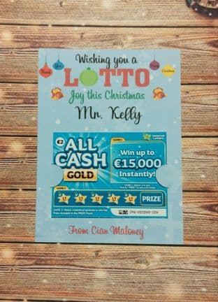 Wishing you a Lotto Joy €2 Scratch Card Holder
