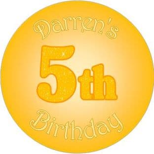 YELLOW name and age sticker