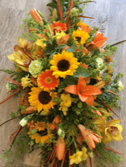 Bright Yellow Casket Spray