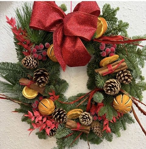 Christmas Door Wreath 2nd Dec 12:15-1:45pm Beltinge Hall