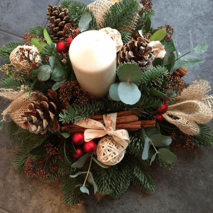 Natural Candle Centrepiece