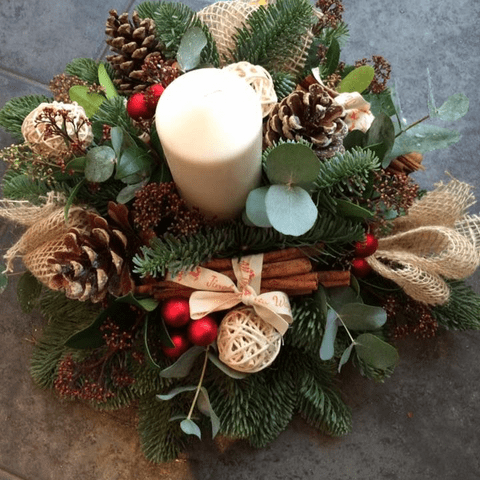 Natural Candle Centrepiece