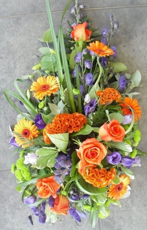 Orange and Purple Single-Ended Spray