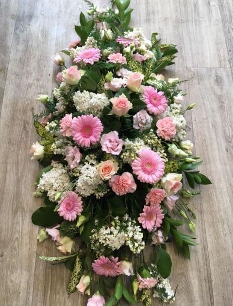 Pale Pink Casket Spray