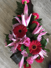 Pink and Red Single-Ended Spray