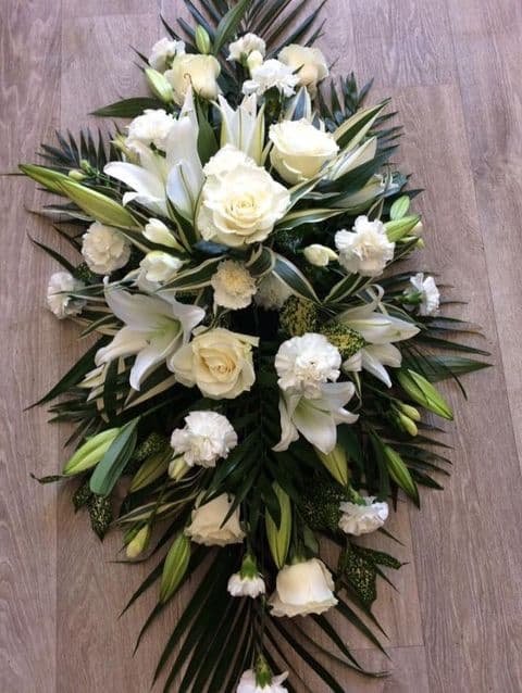 Pure White Casket Spray